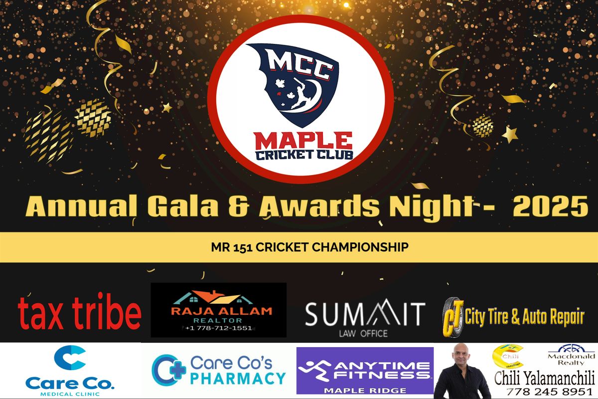 Maple Cricket Club's Annual Gala & Awards Night - 2025