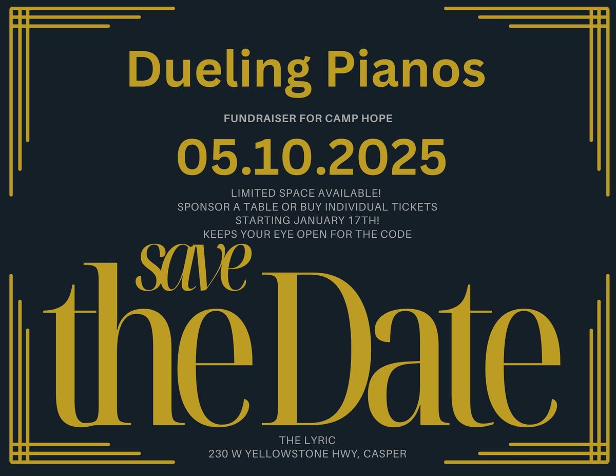 Dueling Piano for Camp Hope