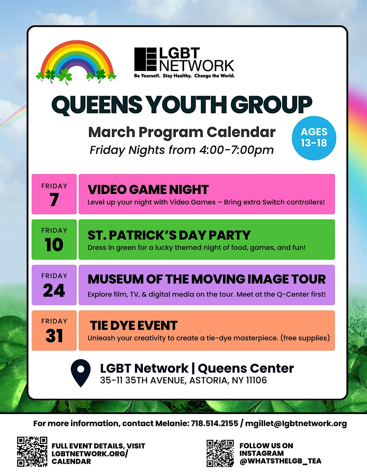 Queens Youth Group \u2013 St. Patrick\u2019s Day Party