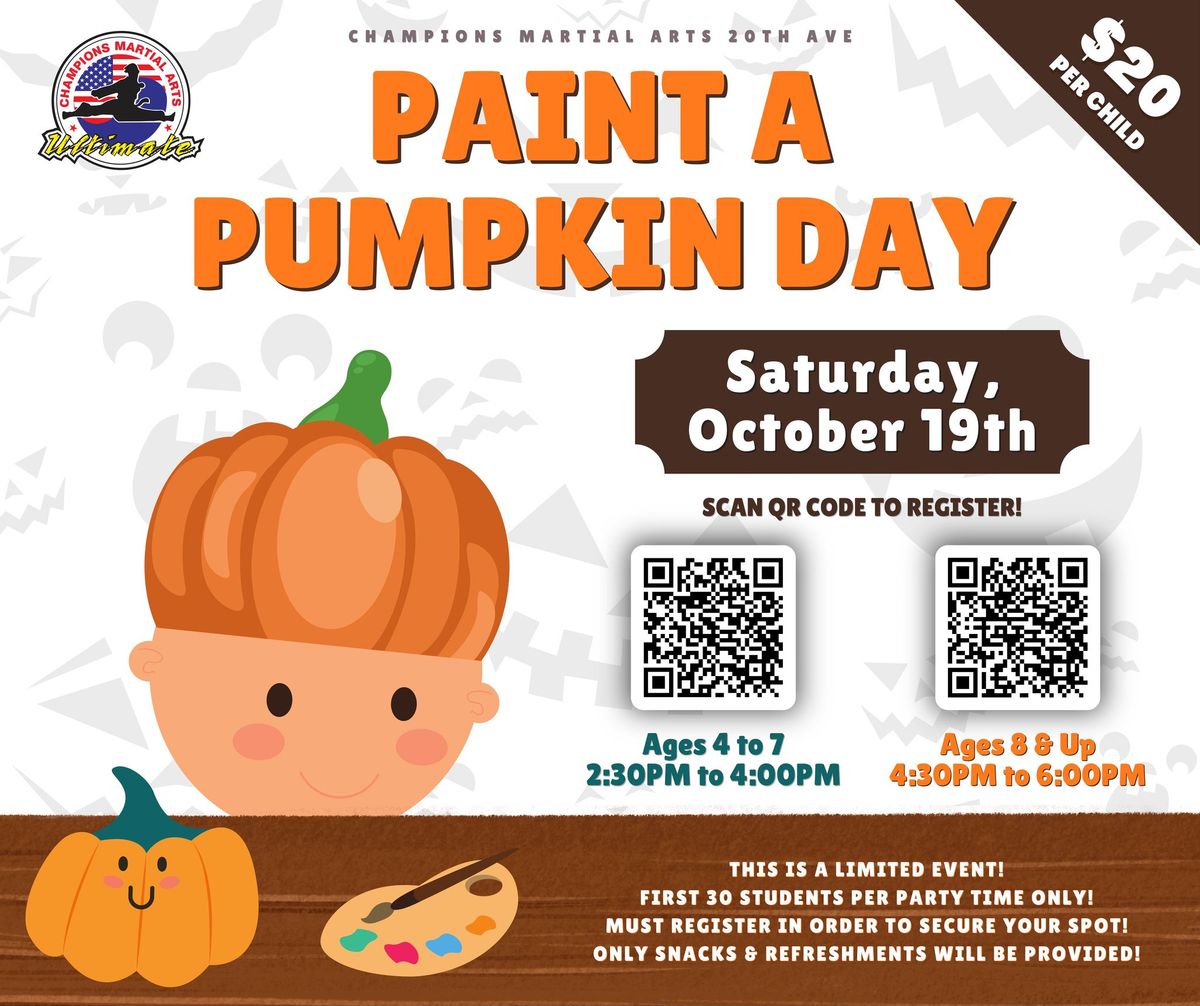  Paint A Pumpkin Day ! 