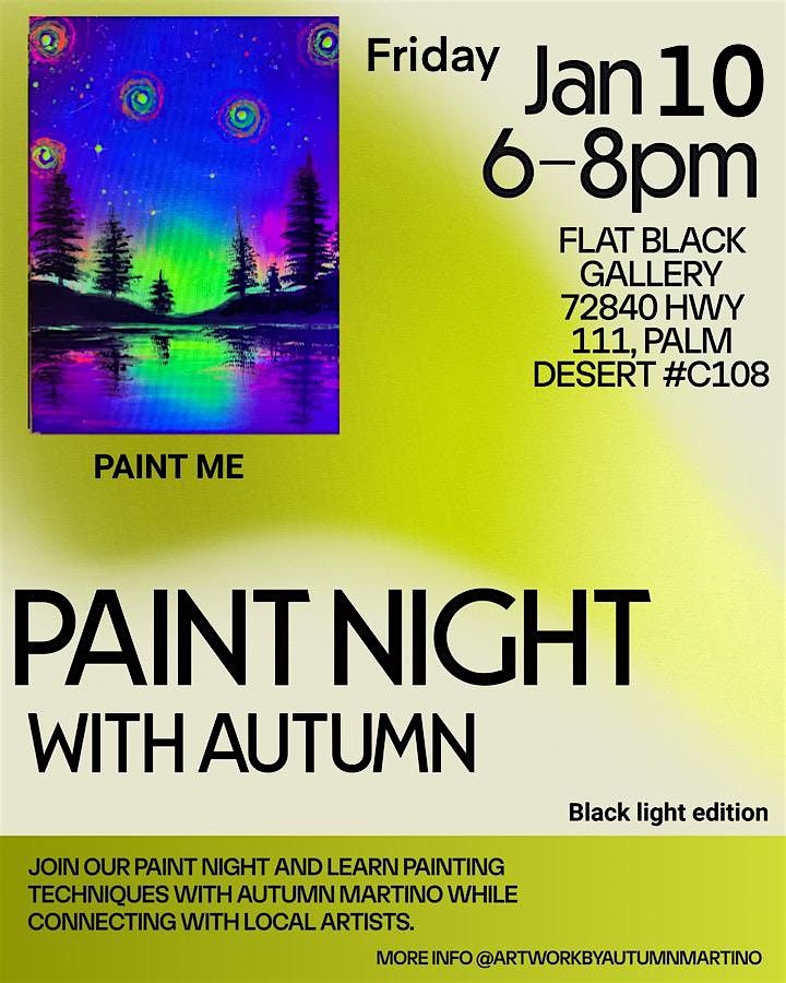 Black Light Paint Night with Autumn Martino