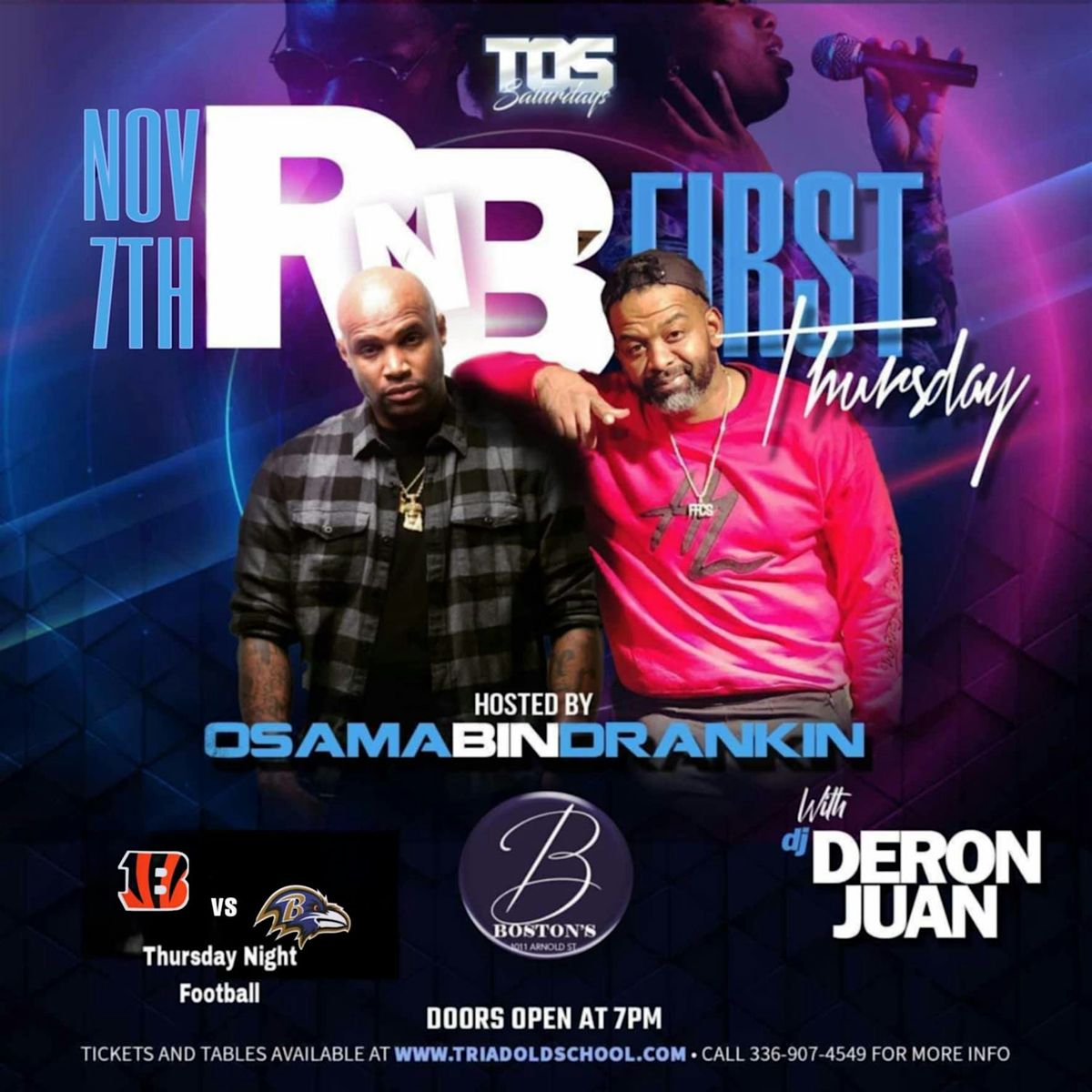 RnB FIRST THURSDAY'S W\/OSAMA BIN DRANKIN & DJ DeRON JUAN!