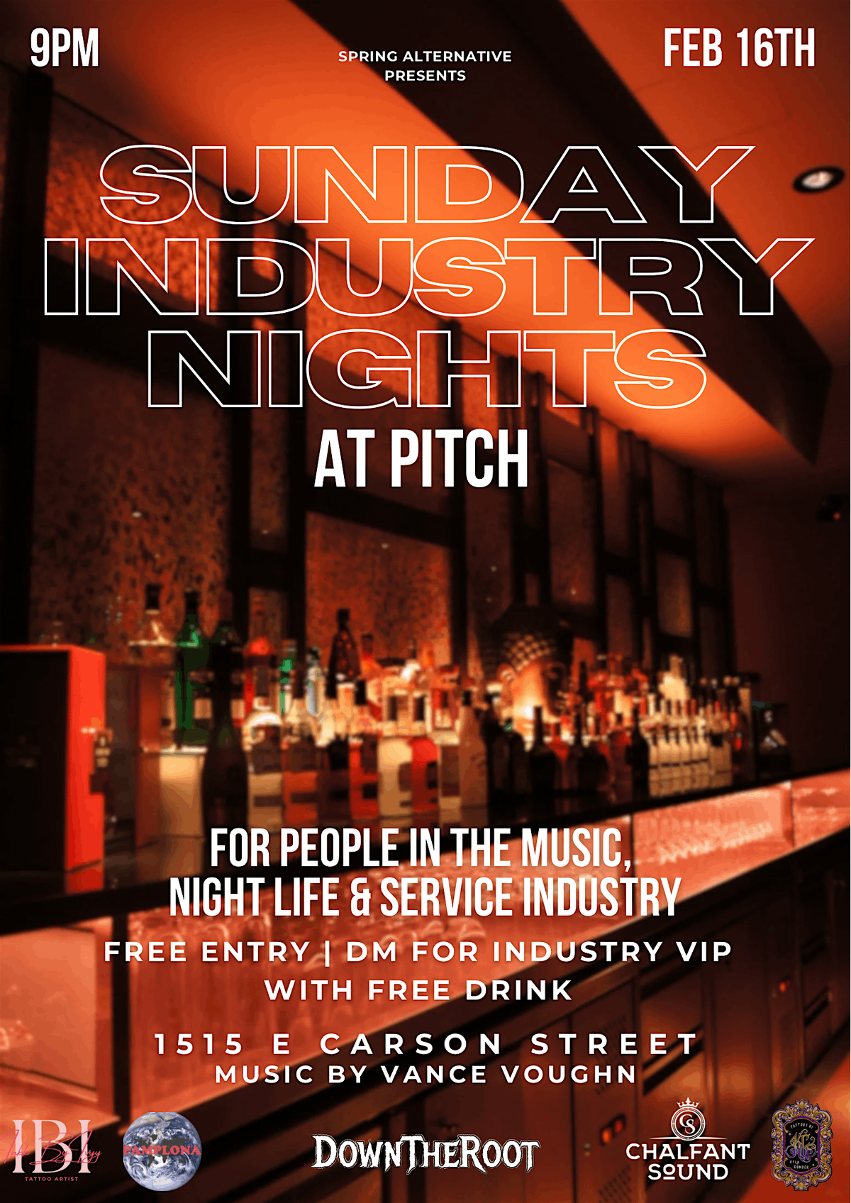 Sunday Industry Nights At Pitch (Service\/Nightlife Industry Nights)