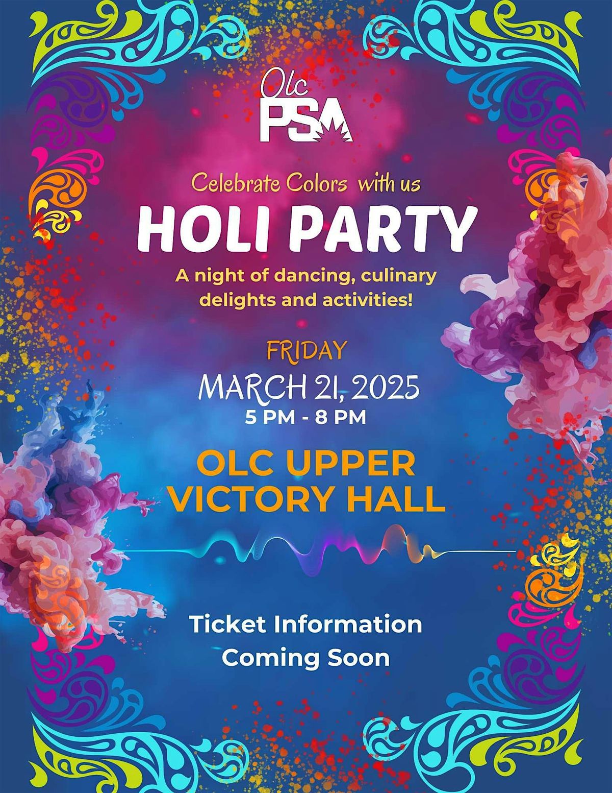 PSA PRESENTS "HOLI PARTY"