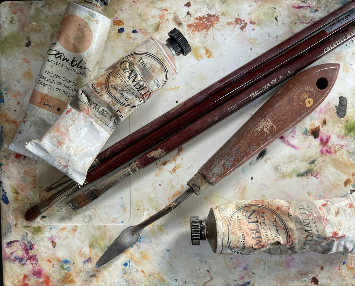 Paint a Flower in Oils