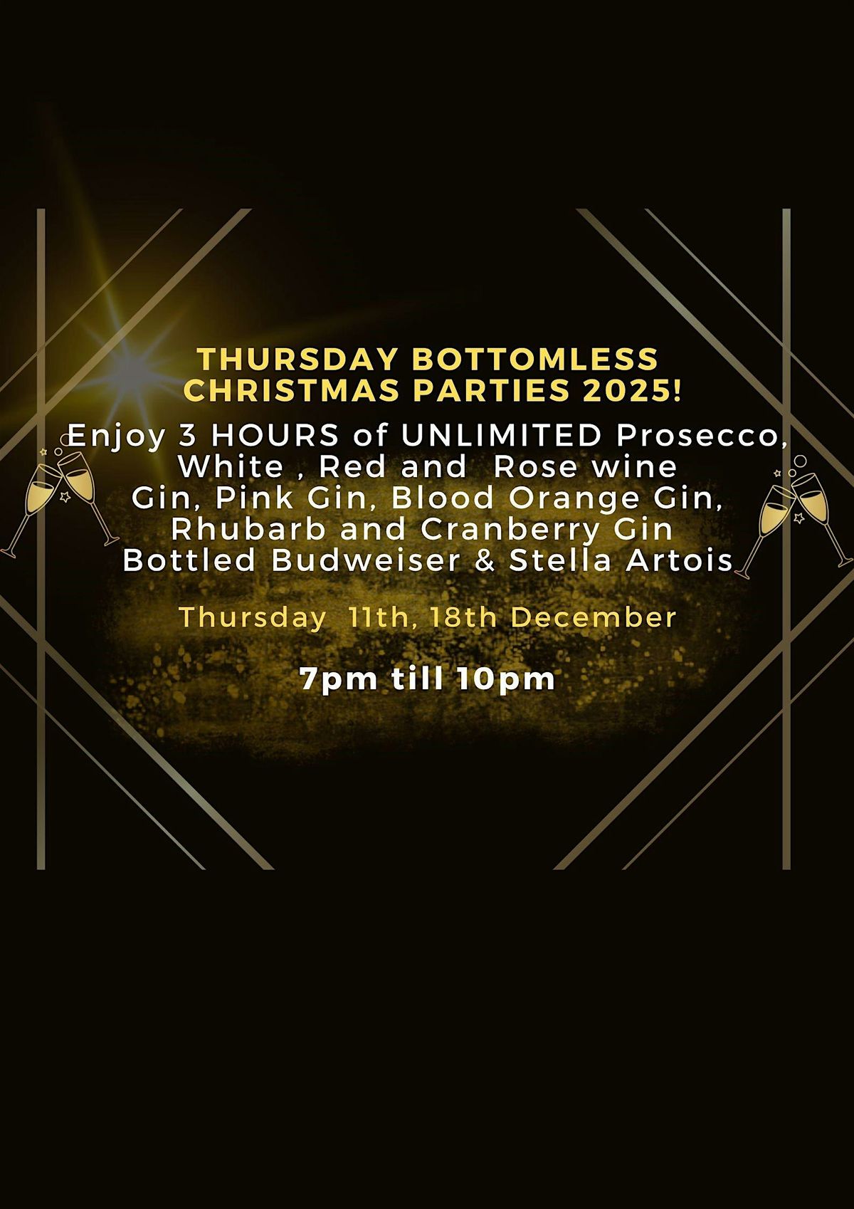 Thursday Bottomless  Christmas Party Brunch 2025