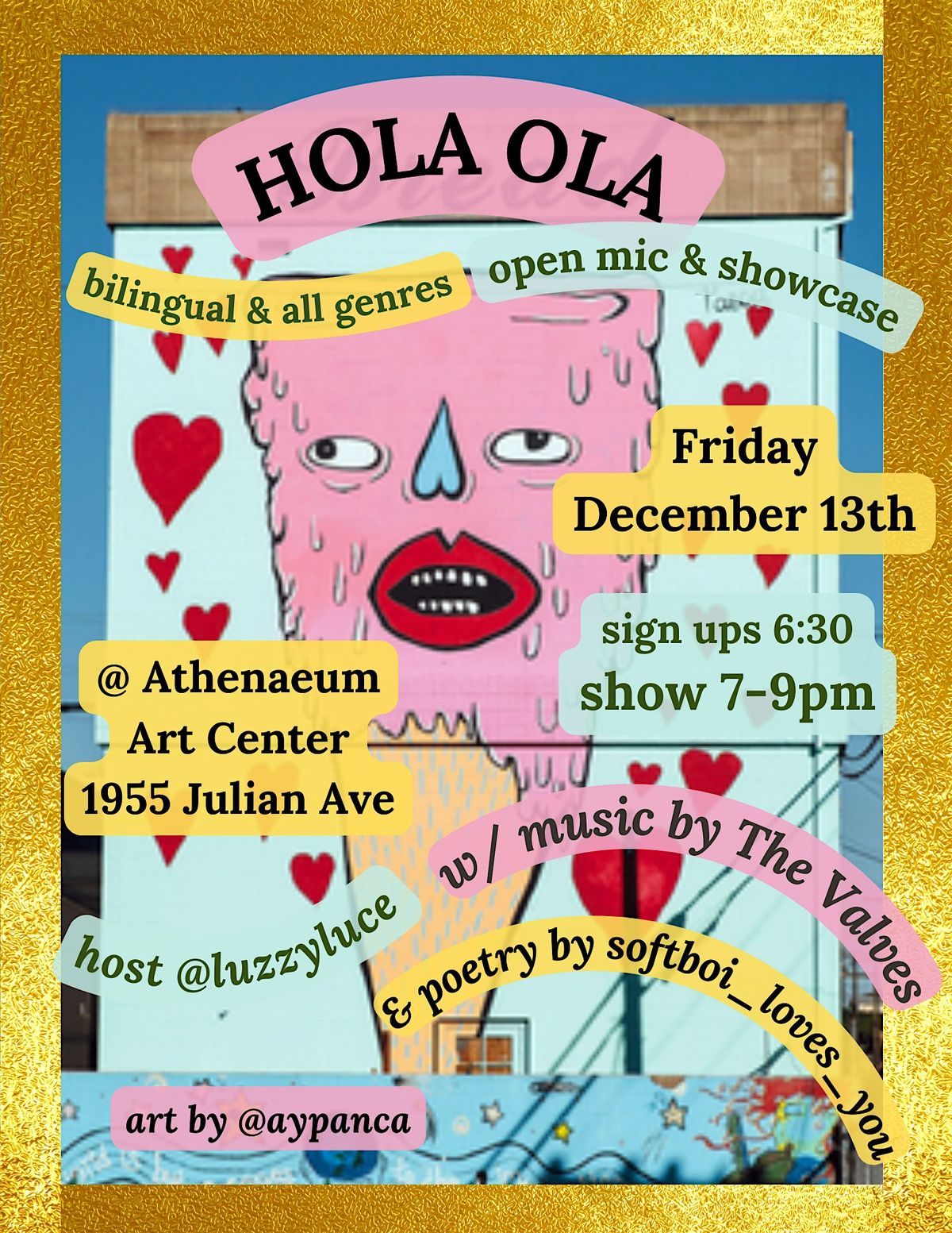 \u00a1 HOLA OLA ! Open Mic & Showcase View details