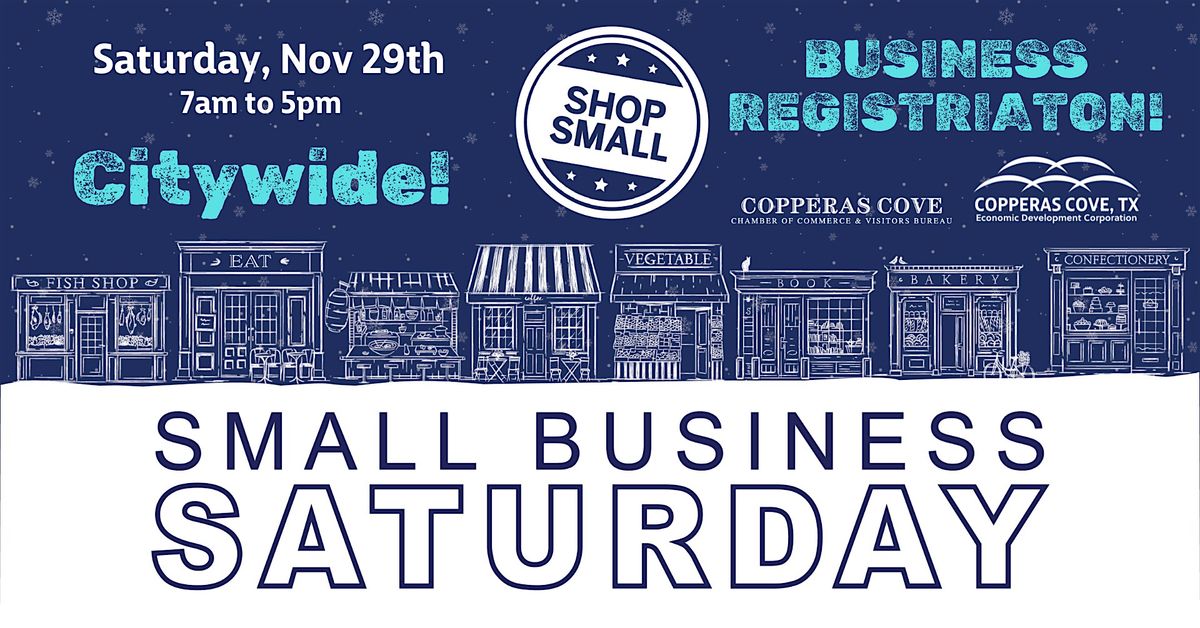 Small Business Saturday Shopping Adventure Business Registration