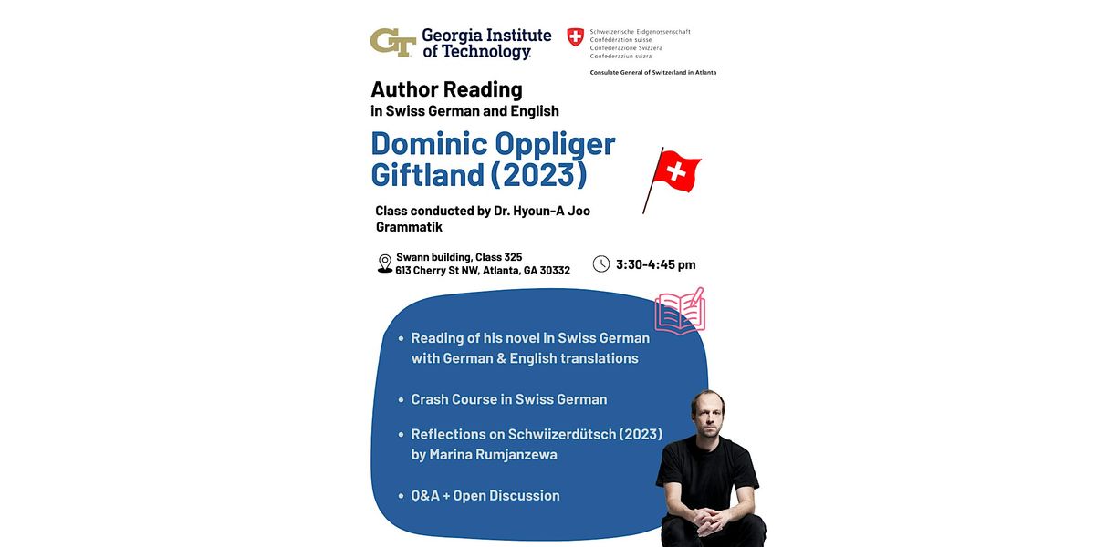 Reading & Workshop: Discover Swiss German with Author Dominic Oppliger