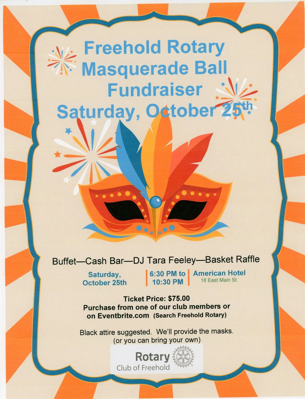 Freehold Rotary Masquerade Ball Fundraiser