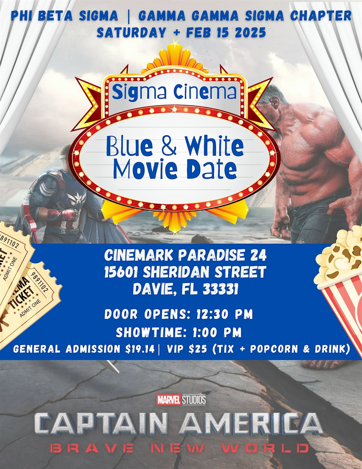 Gamma Gamma Sigma Blue & White Movie Date