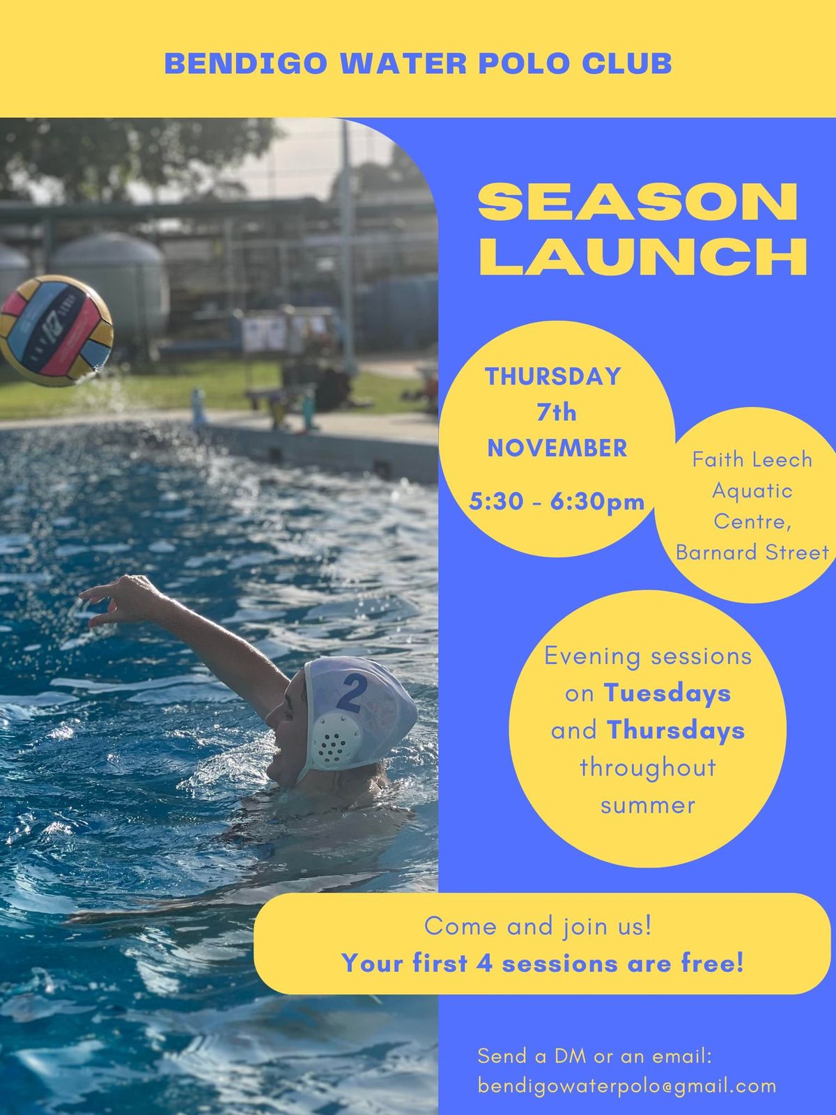 Bendigo Water Polo Club Season Launch