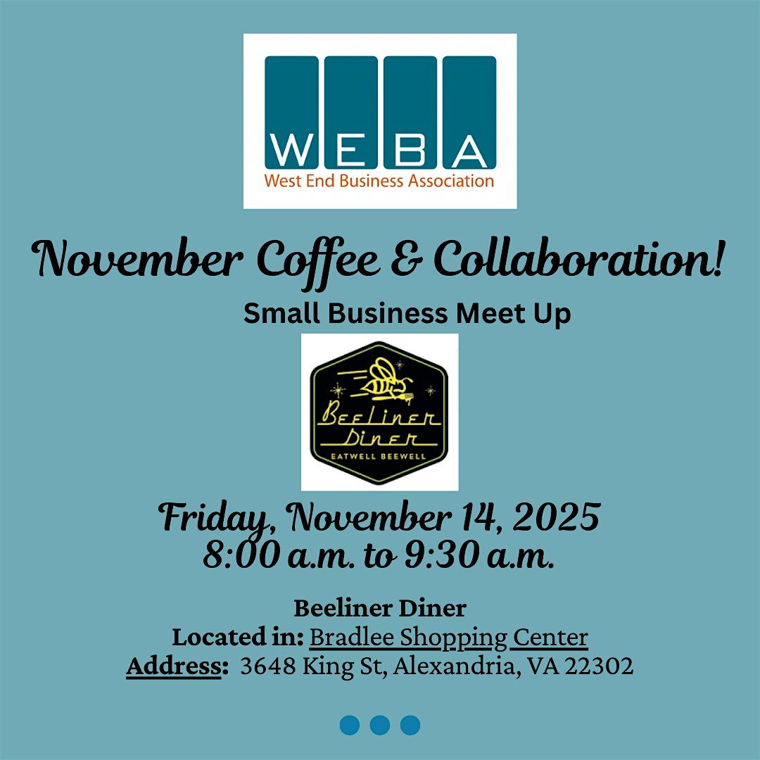 WEBA November Coffee & Collaboration at Beeliner Diner