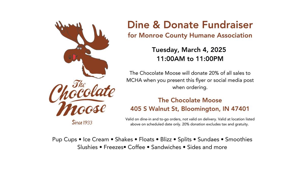 MCHA Dine & Donate at The Chocolate Moose