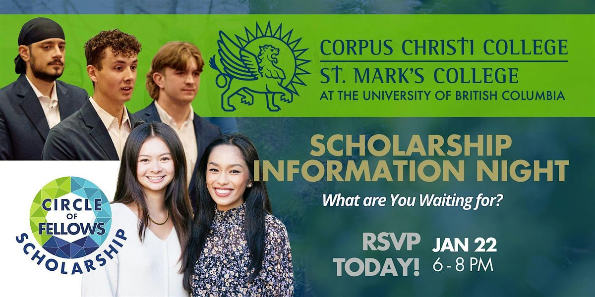Scholarship Information Night at Corpus Christi College at UBC