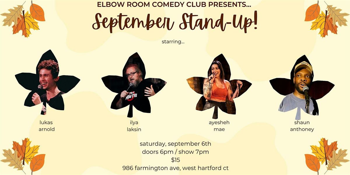 Elbow Room Comedy Club Presents: September Stand-Up!