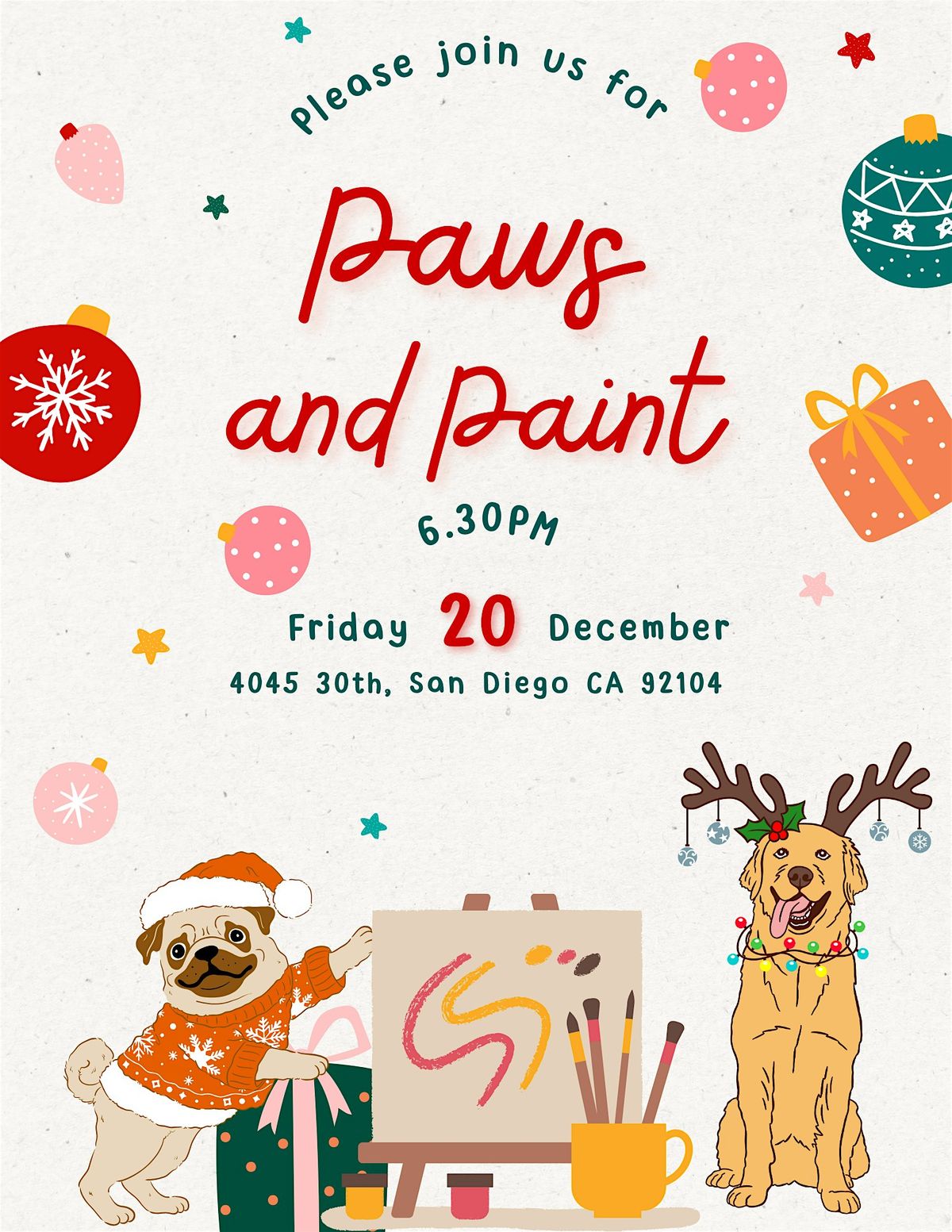 Paws and Paint at Pure Pawsh