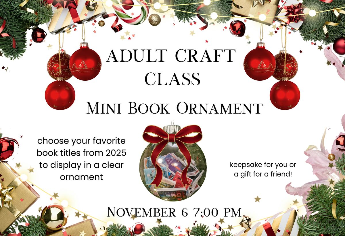 Adult Craft Class-Mini Book Ornaments