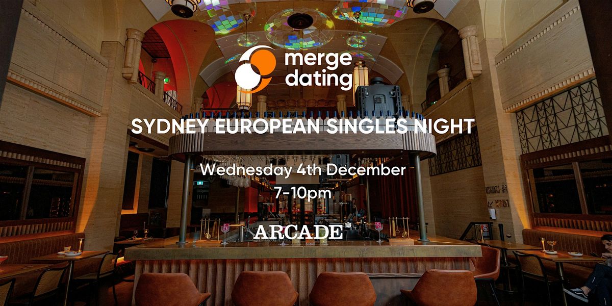 European Mediterranean  Singles Night | 25-45 | Arcade Bar  | Merge Dating