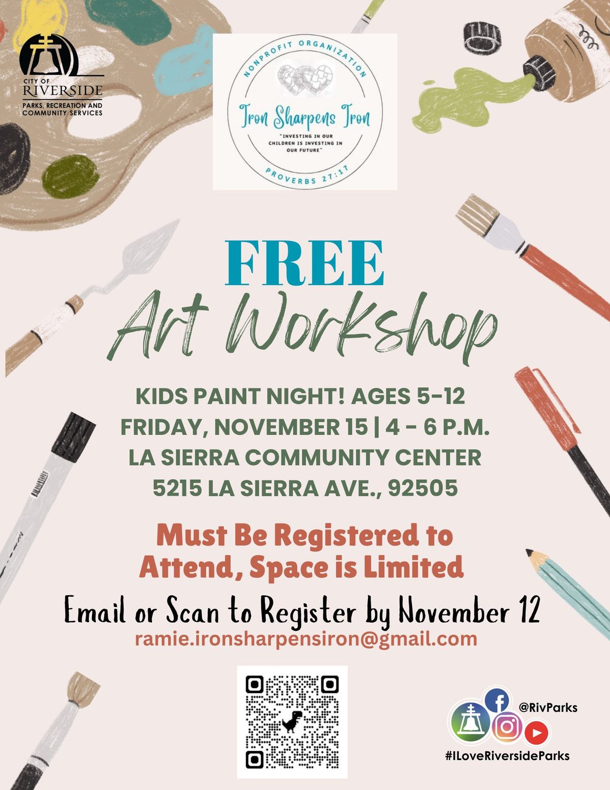 Kids Paint Night at La Sierra Community Center!