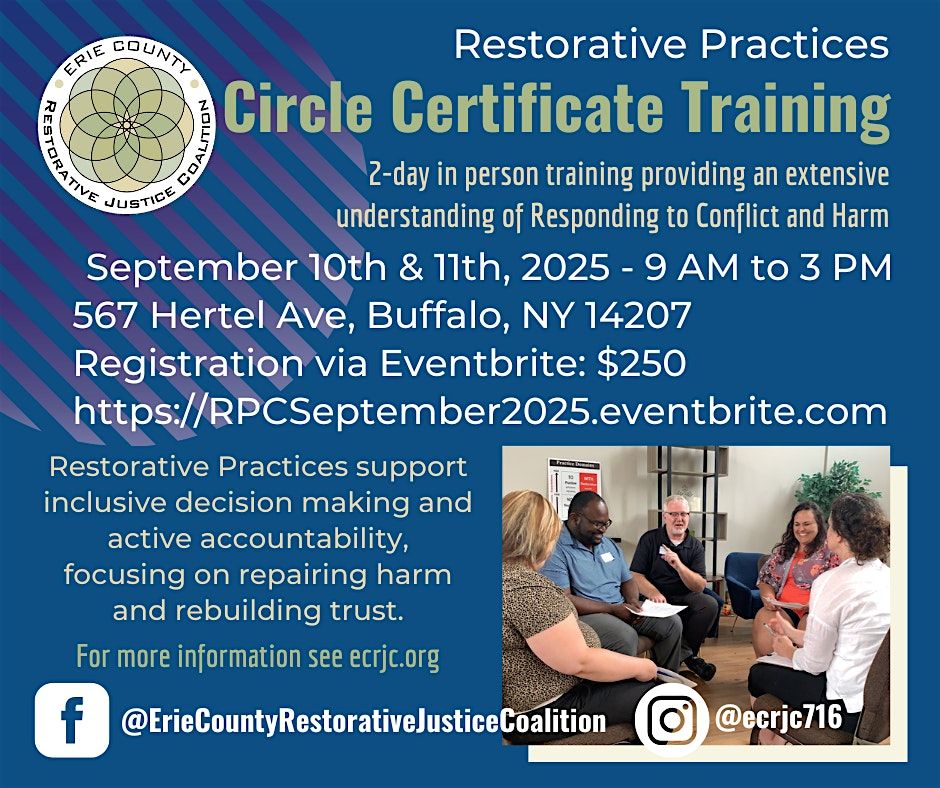2-Day Restorative Practices Circle Certificate Training
