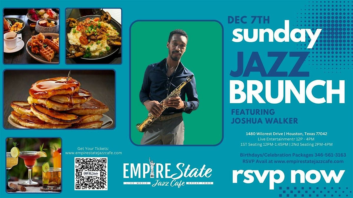 12\/7 - Sunday Jazz Brunch w\/ Joshua Walker (Noon Seating)