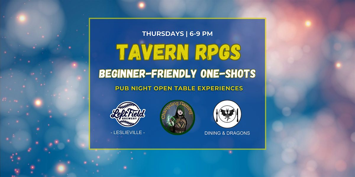 2SLGBTQIA+ Tavern RPG : Monster  of the Week @ Left Field Leslieville TO
