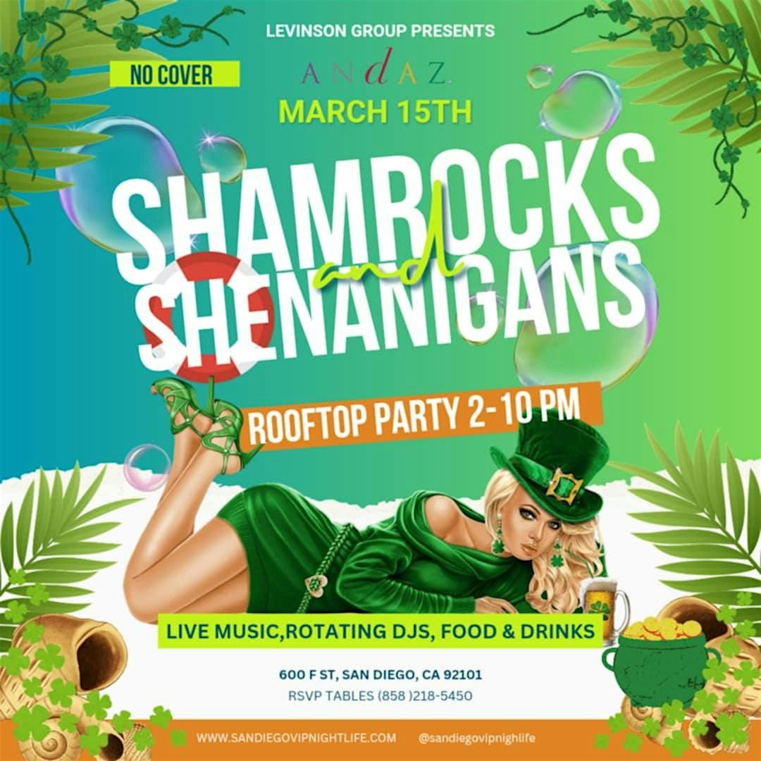 Shamrocks and Shenanigans Rooftop Party at Andaz Hotel