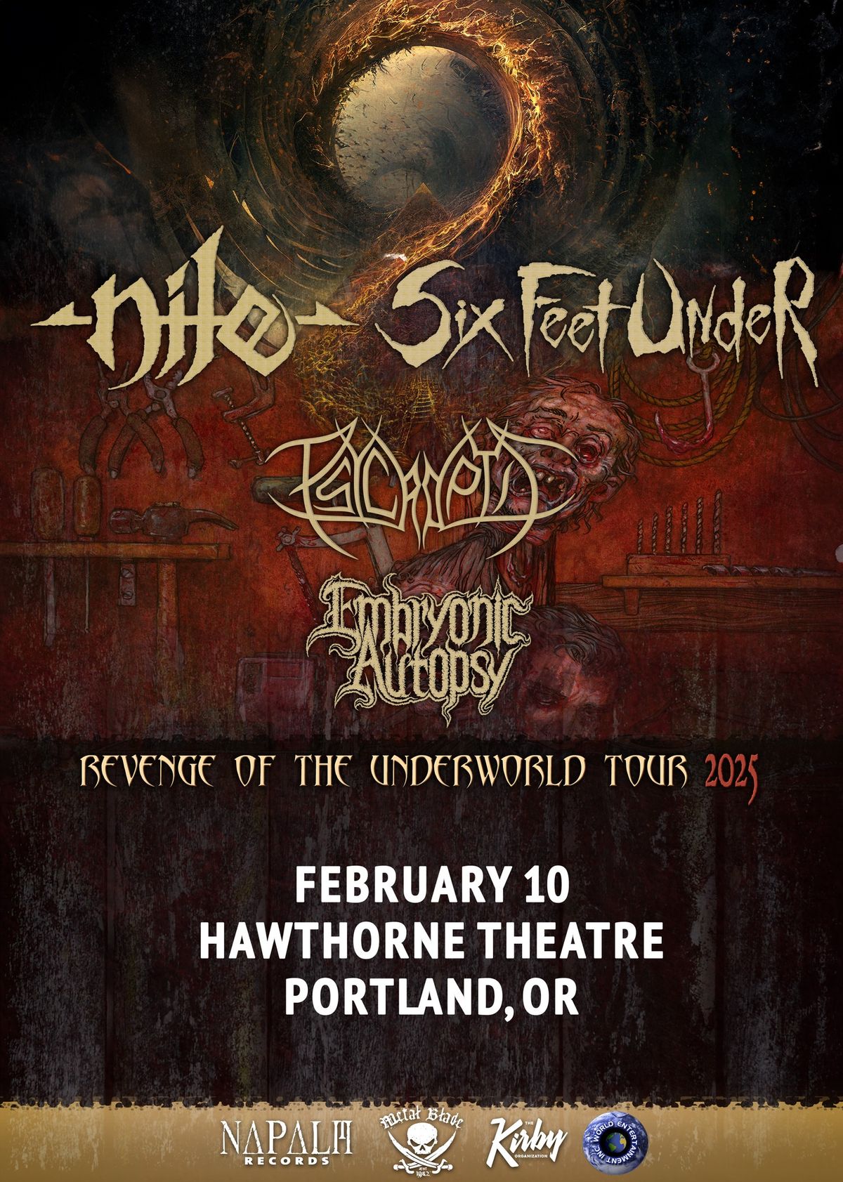 Nile + Six Feet Under - Hawthorne Theatre - Portland, OR