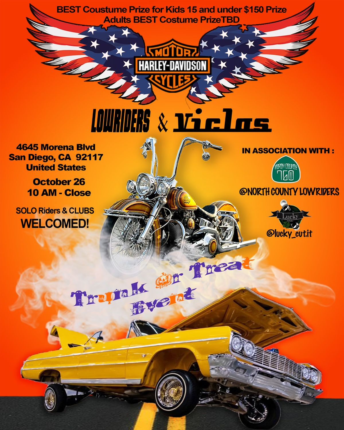 Lowriders & Viclas Trunk or treat event (Heightened Sound)