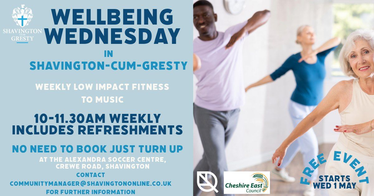 Wellbeing Wednesday Fitness Session in Shavington-cum-Gresty