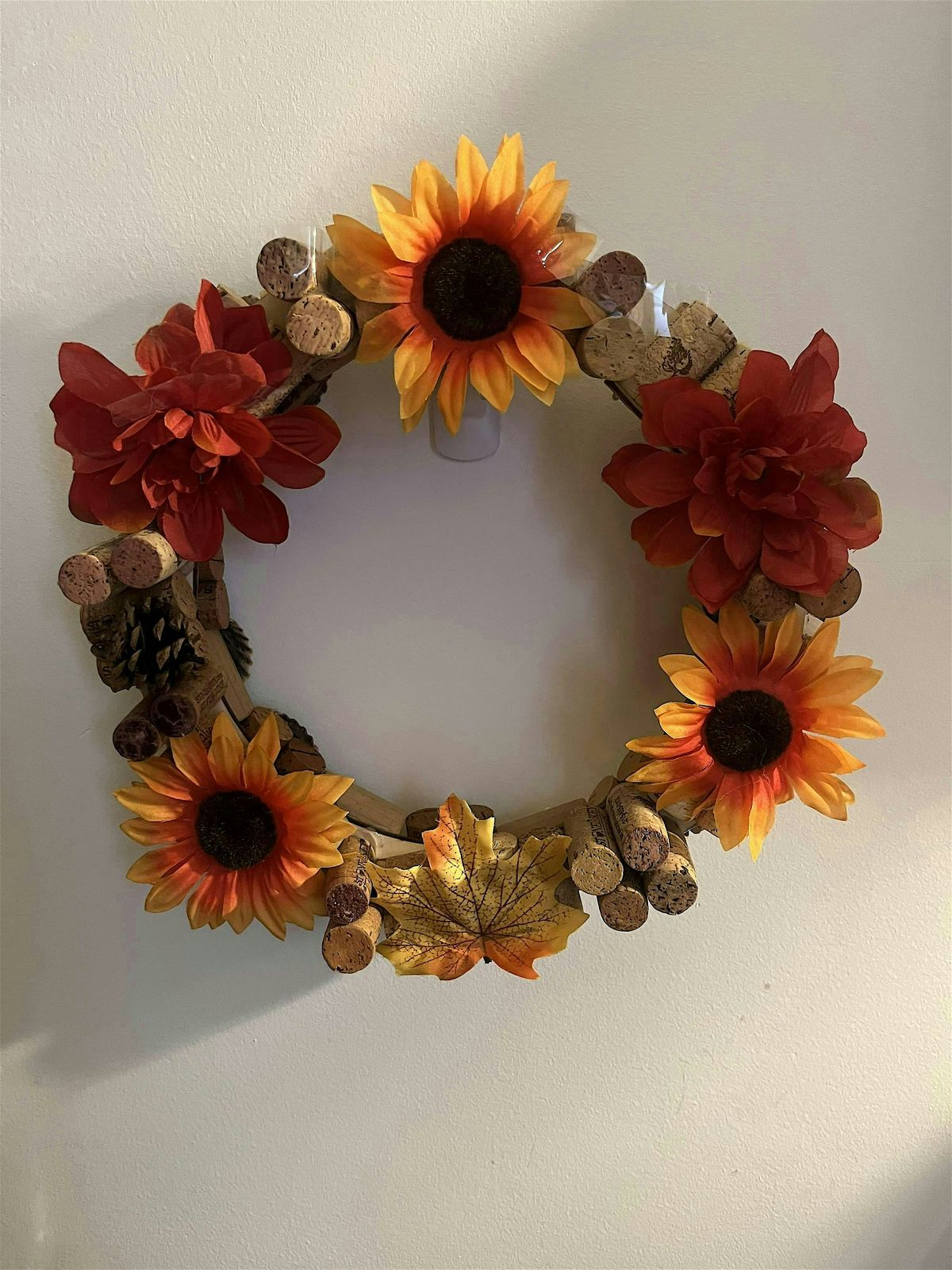 Make a Fall Cork Wreath with Corky Diane