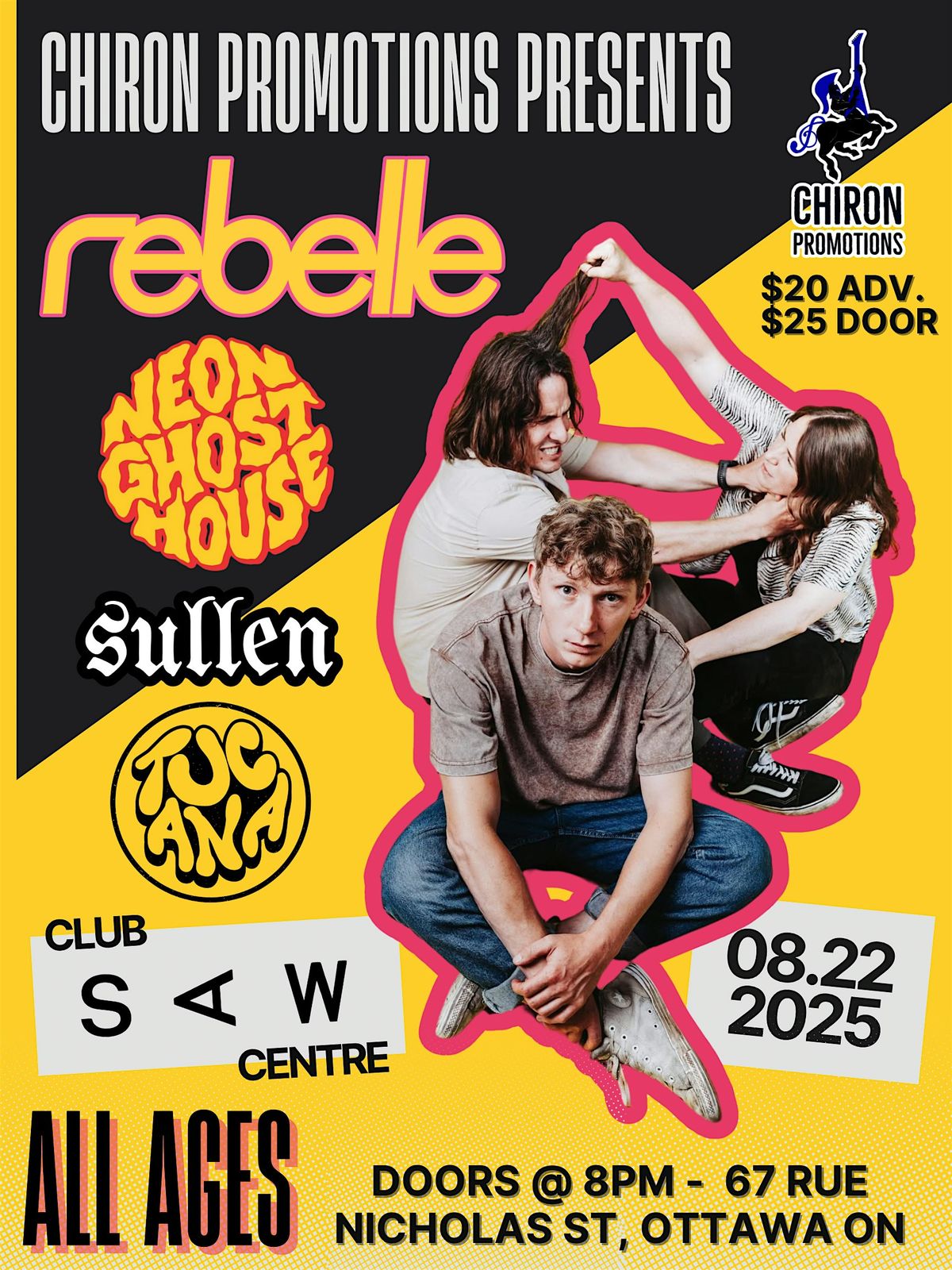 Chiron Promotions Presents: Rebelle, Neon Ghosthouse, Sullen, and Tucana