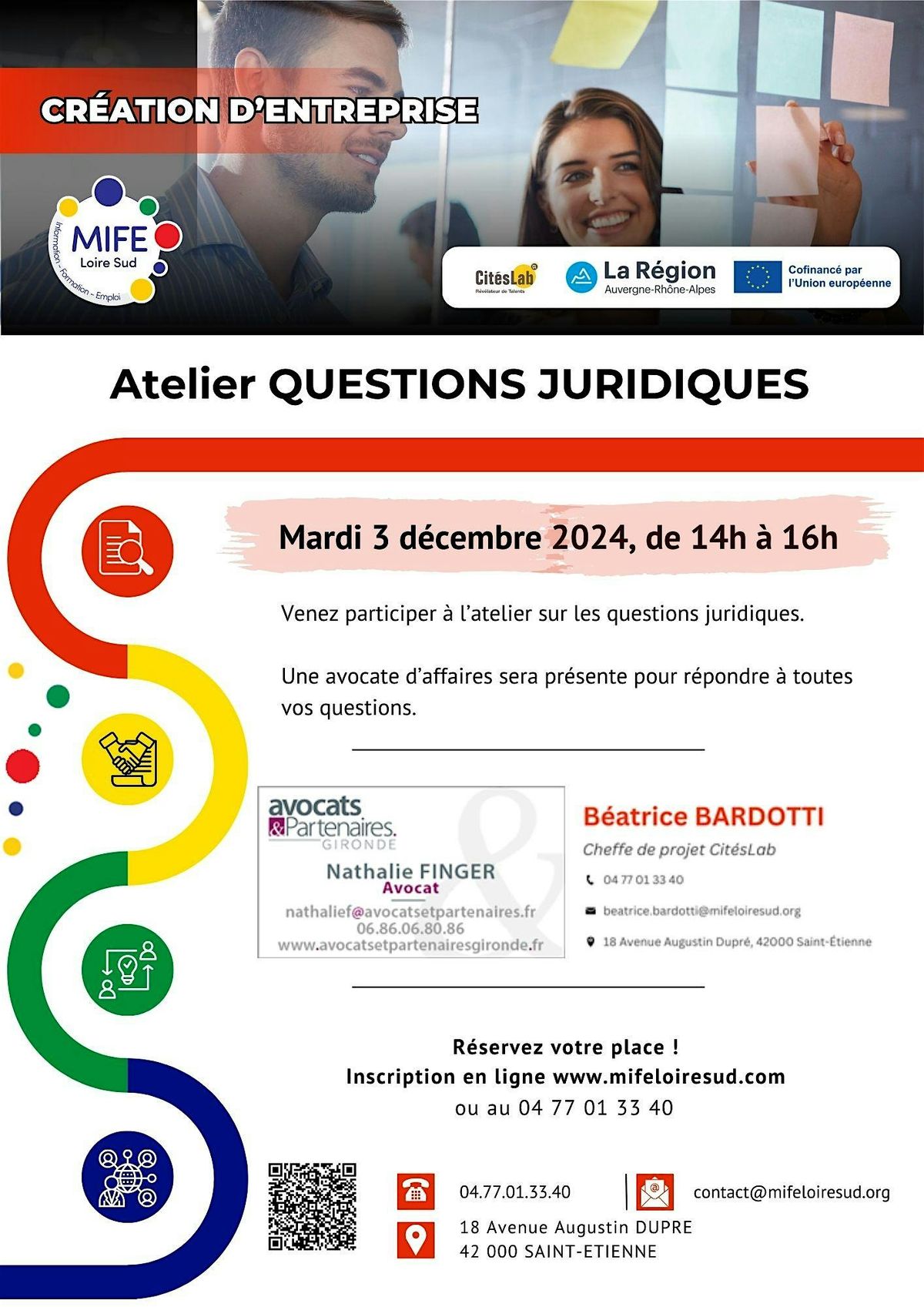 ATELIER QUESTIONS JURIDIQUES EN LIEN AVEC LA CREATION D'ENTREPRISE