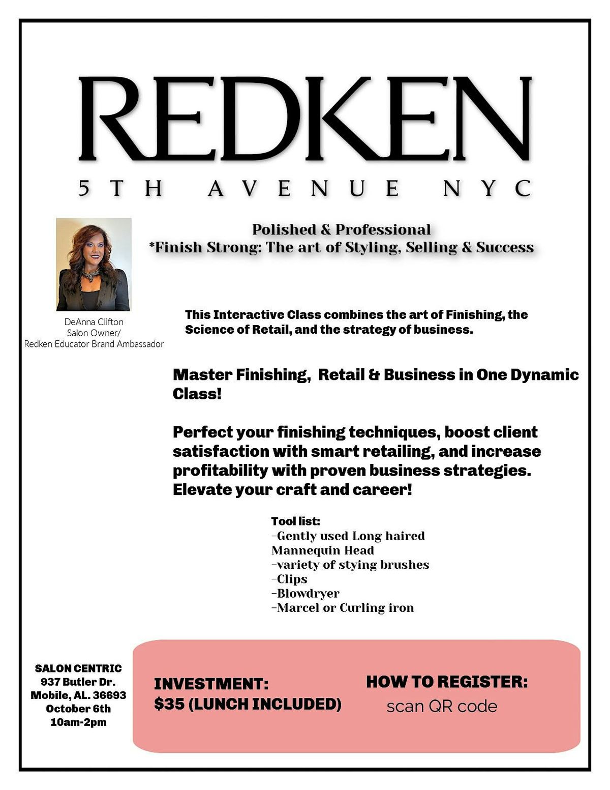 REDKEN Hands-In The Art Of Styling, Selling and Success (Mobile,AL)