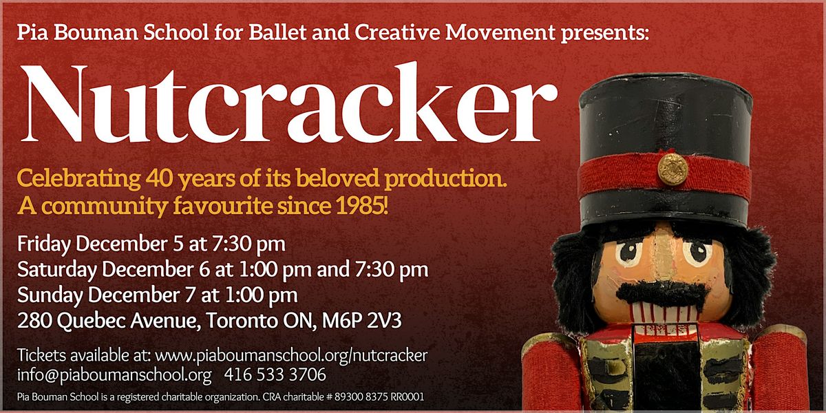Nutcracker 2025: Saturday December 6 Evening