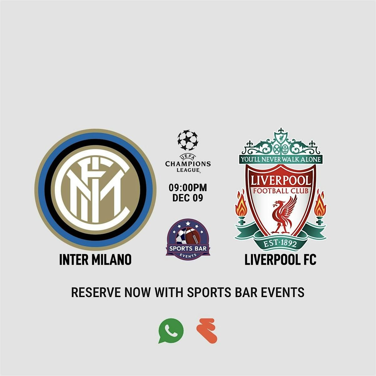 Inter Milano v Liverpool [Champions] - La Latina | Sports Pub Madrid