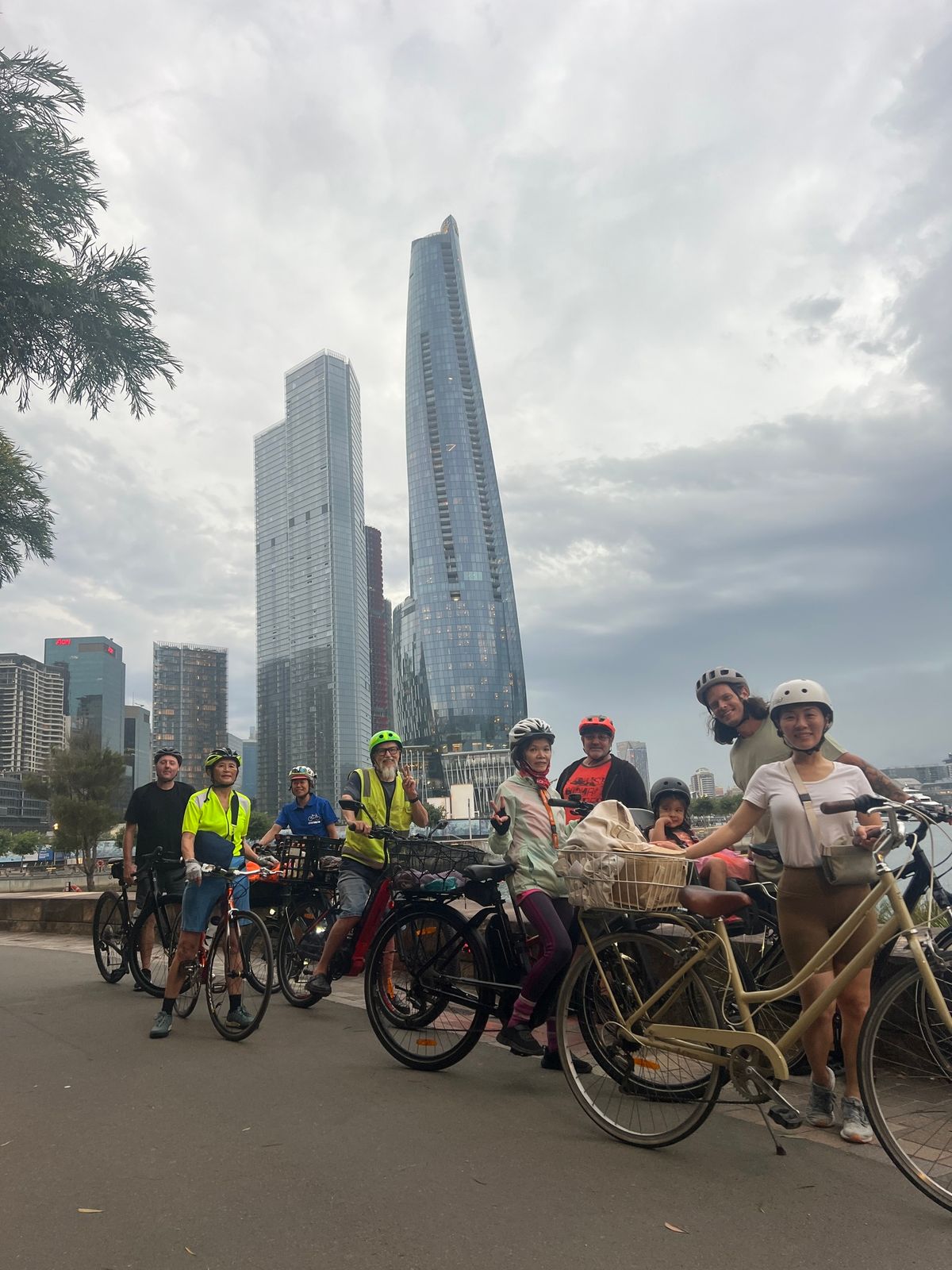 Guided Ride - Green Square to the sea - wharfs & ferries.