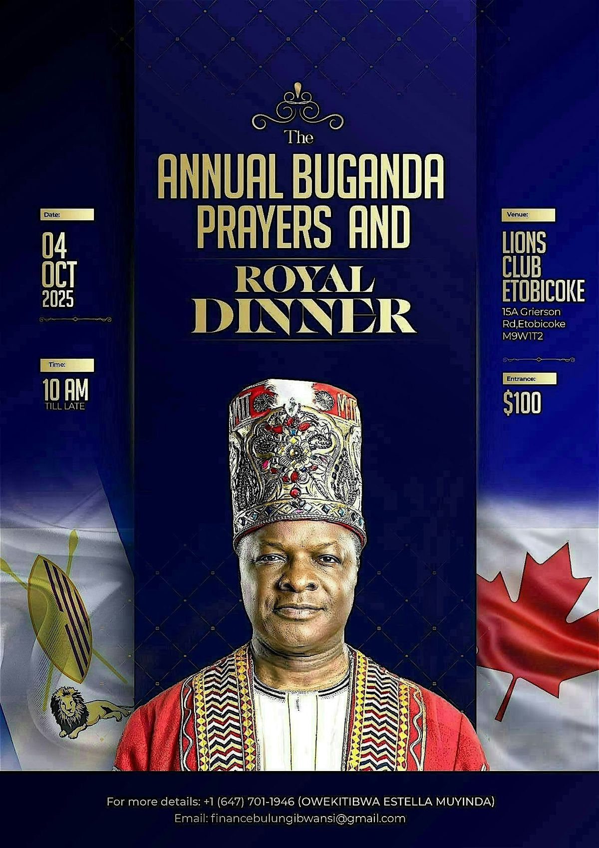 THE BUGANDA ROYAL DINNER PRAYERS AND CULTURAL EXPERIENCE 2025-TORONTO CANAD