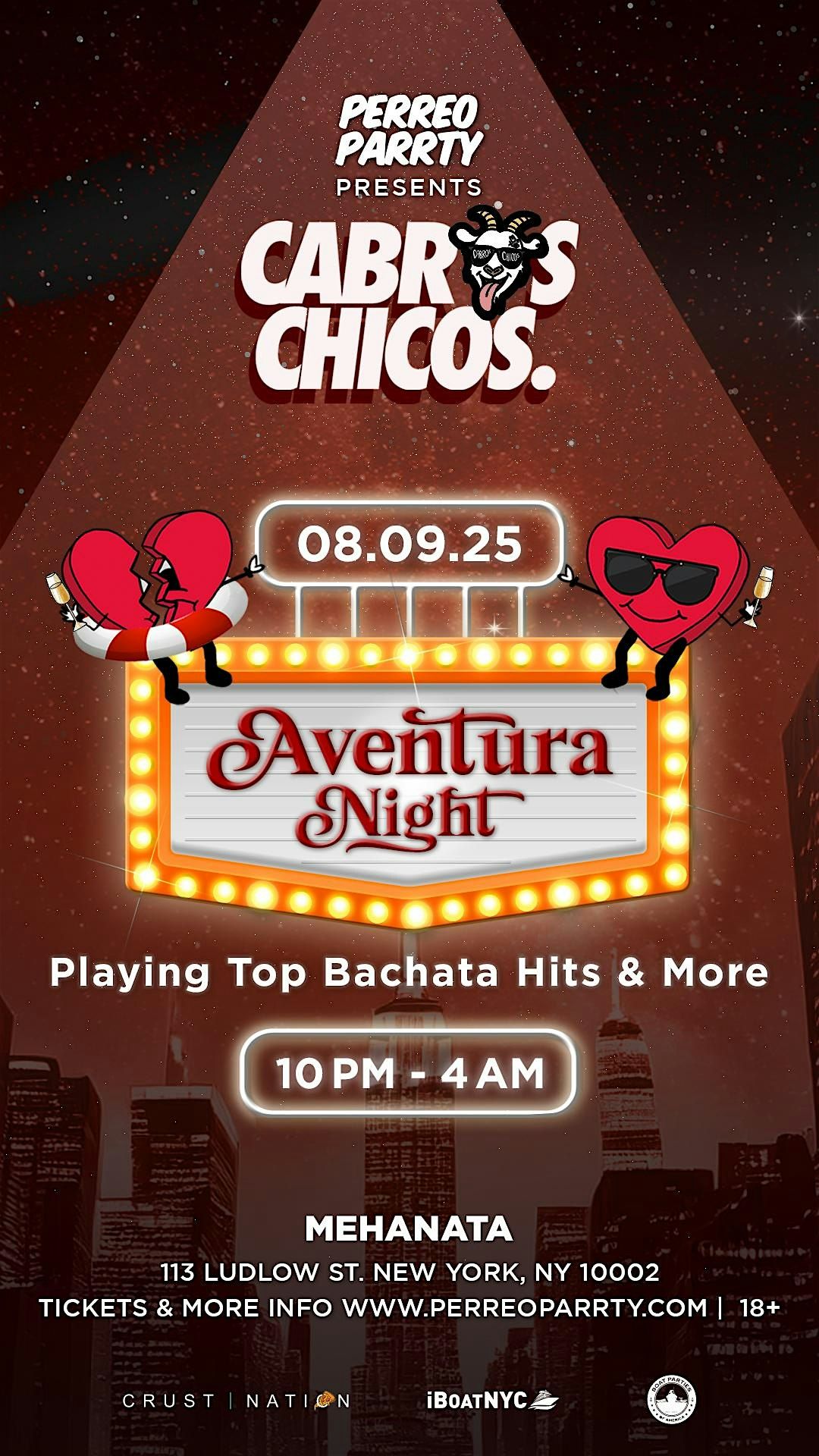Cabros Chicos - Aventura Night @ Mehanata 18+ - Bachata, Merengue, Salsa