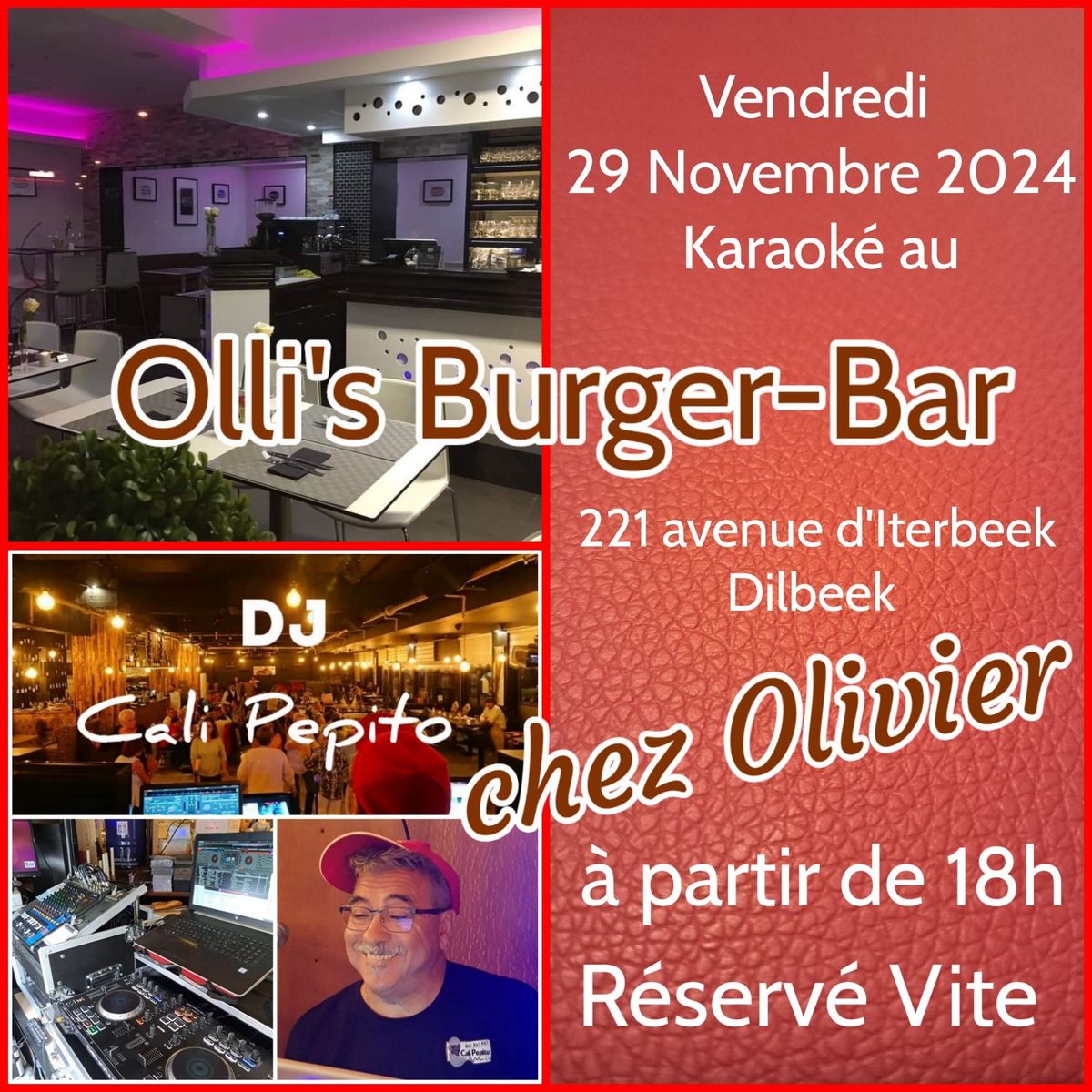 karaok\u00e9 du dernier vendredi du mois au Olli's Burgers-Bar chez Olivier 