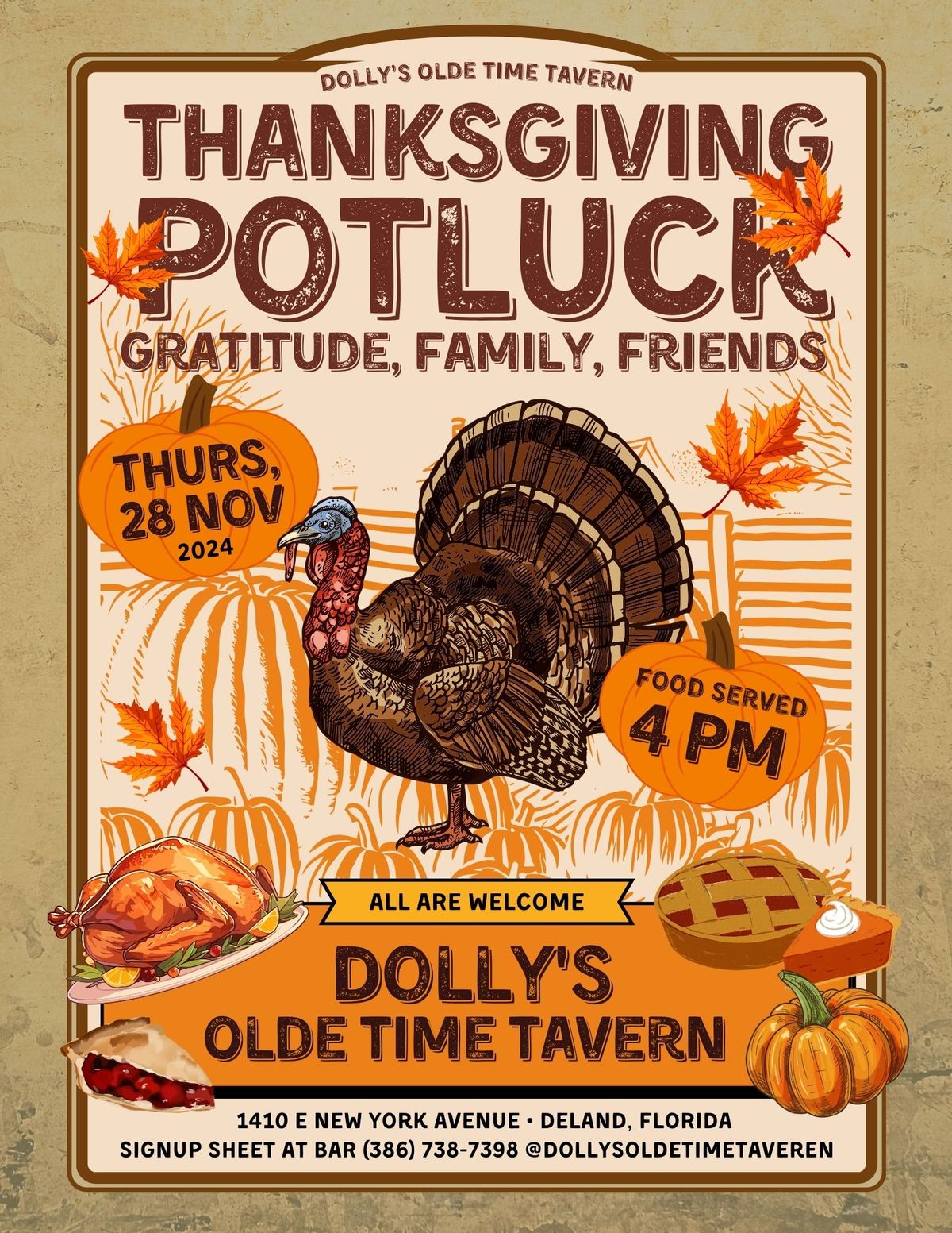 Dolly's Tavern Thanksgiving Potluck