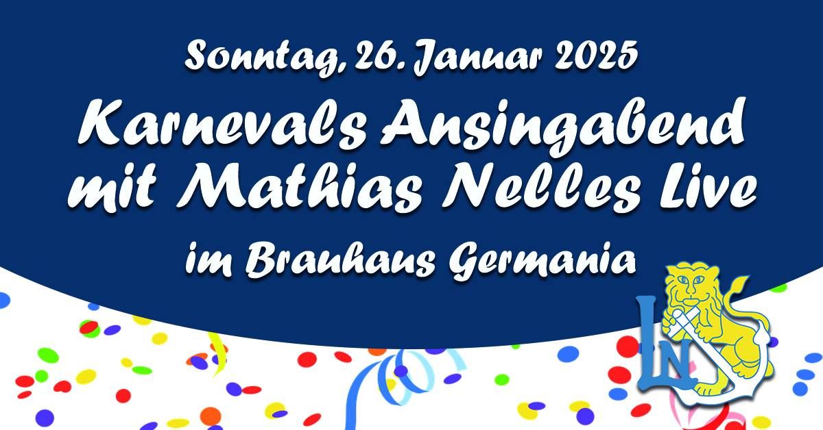 Karnevals Ansingabend mit Mathias Nelles