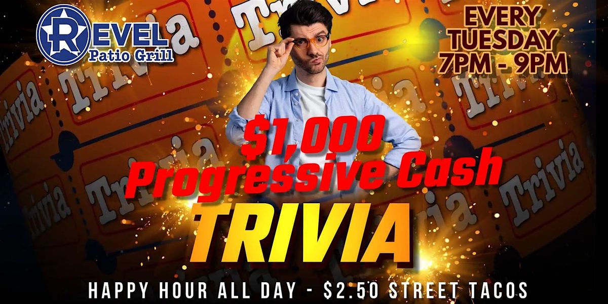 $1,000 Progressive Cash Pot Trivia Night with Shoji