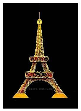 Virtual: Eiffel Tower - Paper Quilling