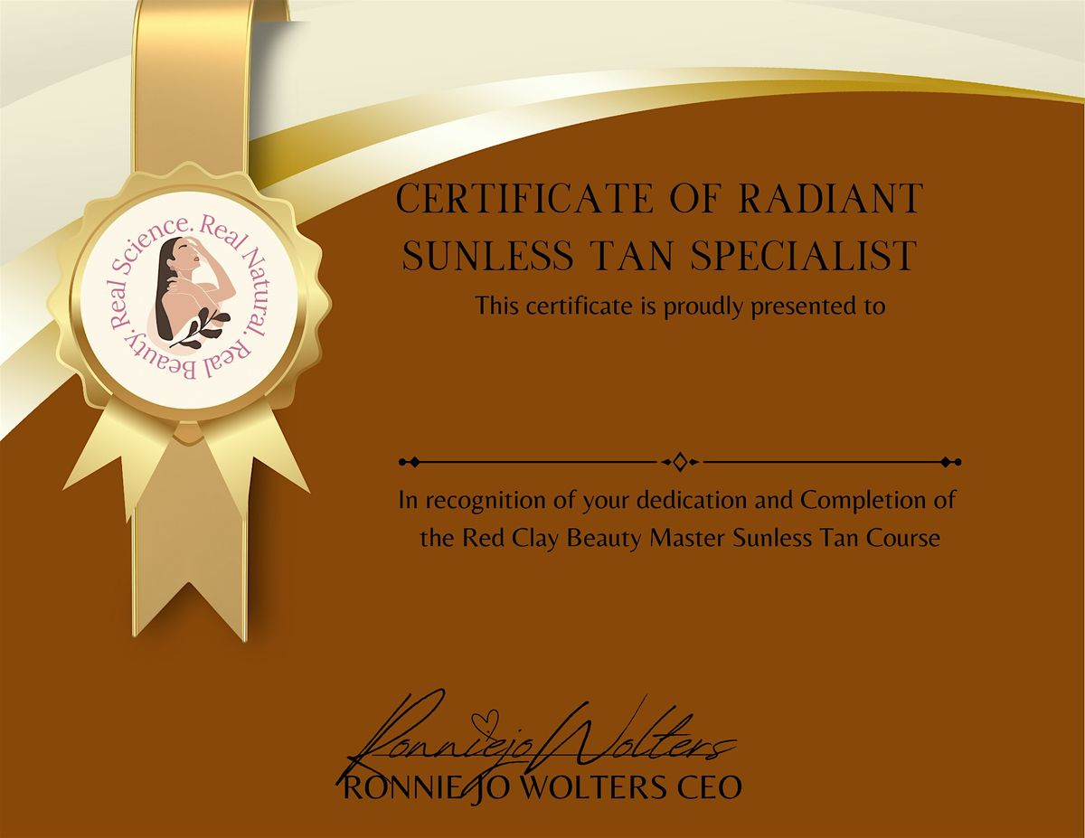 Radiant Sunless Tan Specialist Course
