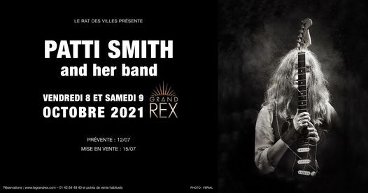 PATTI SMITH - Le Grand Rex (vendredi 8 et samedi 9 octobre 2021)