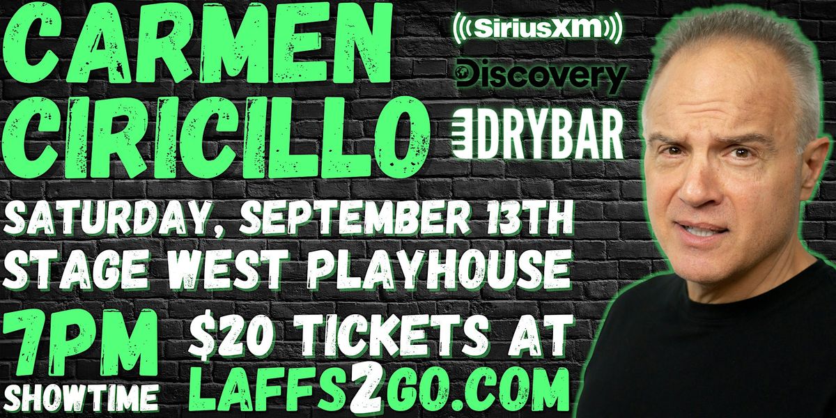 SPRING HILL COMEDY NIGHT: From SiriusXM - Carmen Ciricillo - Sat, Sept 13th