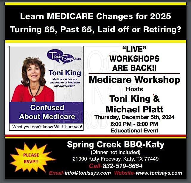 Confused about Medicare Workshop -Katy, TX Dec.5th