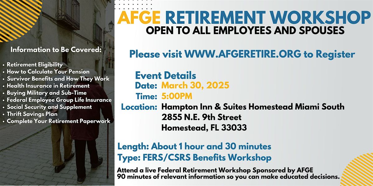 AFGE Retirement Seminar Homestead - 03\/30\/2025